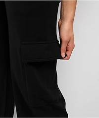 $AD GIRLZ By Junior H Don't Cry Black Cargo Sweatpants