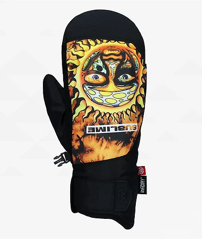 686 x Sublime Women's Revel Orange Tie Dye 10K Snowboard Mittens
