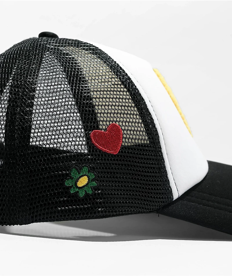 A.LAB Raine Black & White Trucker Hat