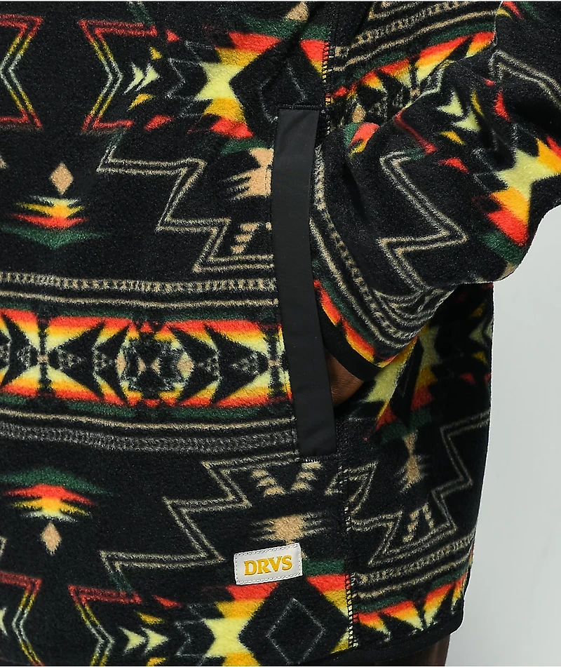 Dravus McKinley Black Geo Print Tech Fleece Jacket