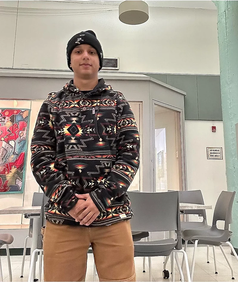 Dravus McKinley Black Geo Print Tech Fleece Jacket