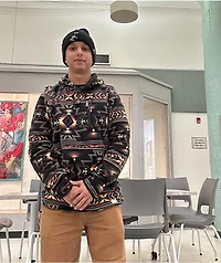 Dravus McKinley Black Geo Print Tech Fleece Jacket
