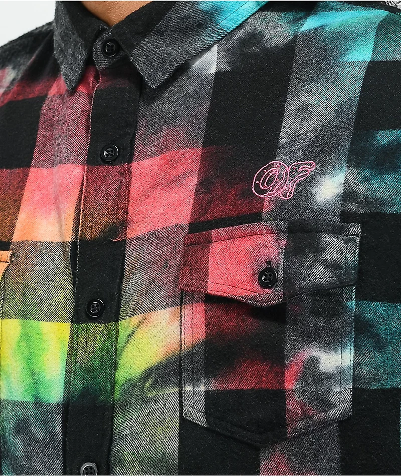 Odd Future Tie Dye Woven Flannel