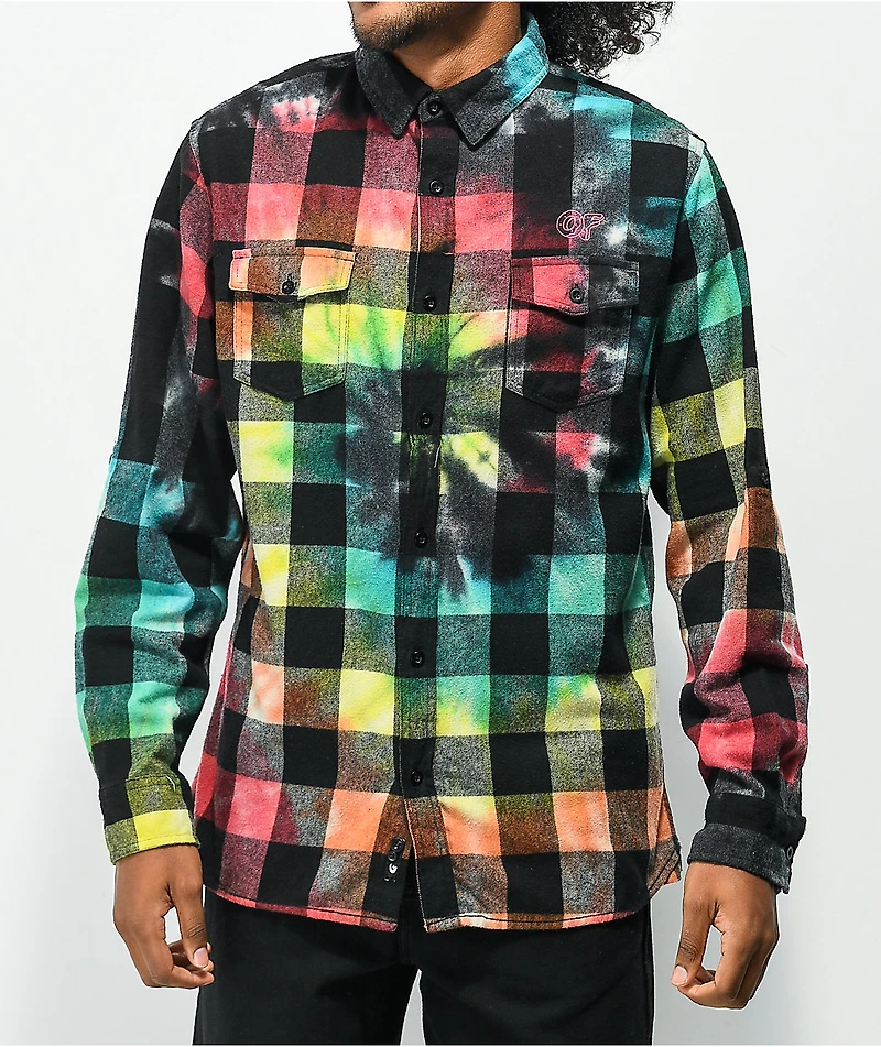 Odd Future Tie Dye Woven Flannel