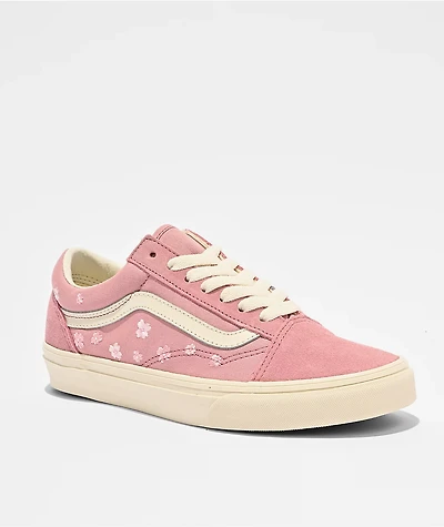 Vans Old Skool Floral Embroidery Misty Mauve Skate Shoes