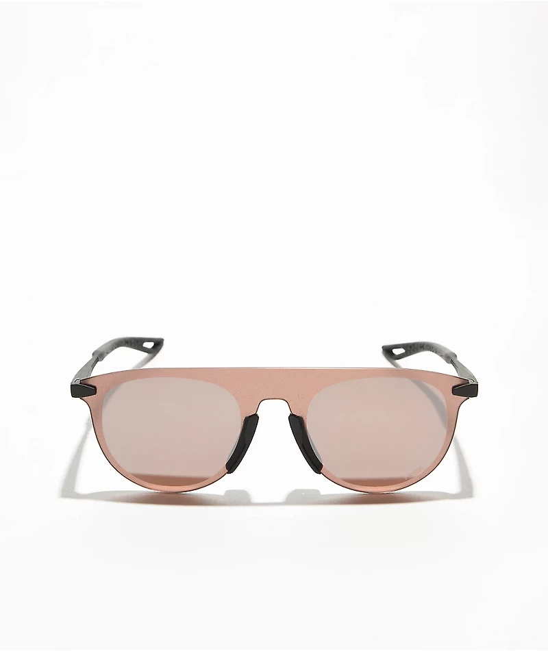 100% Legere Coil Matte Black & HiPER Silver Mirror Sunglasses