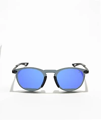 100% Legere Round Soft Tact Black & Blue Mirror Sunglasses