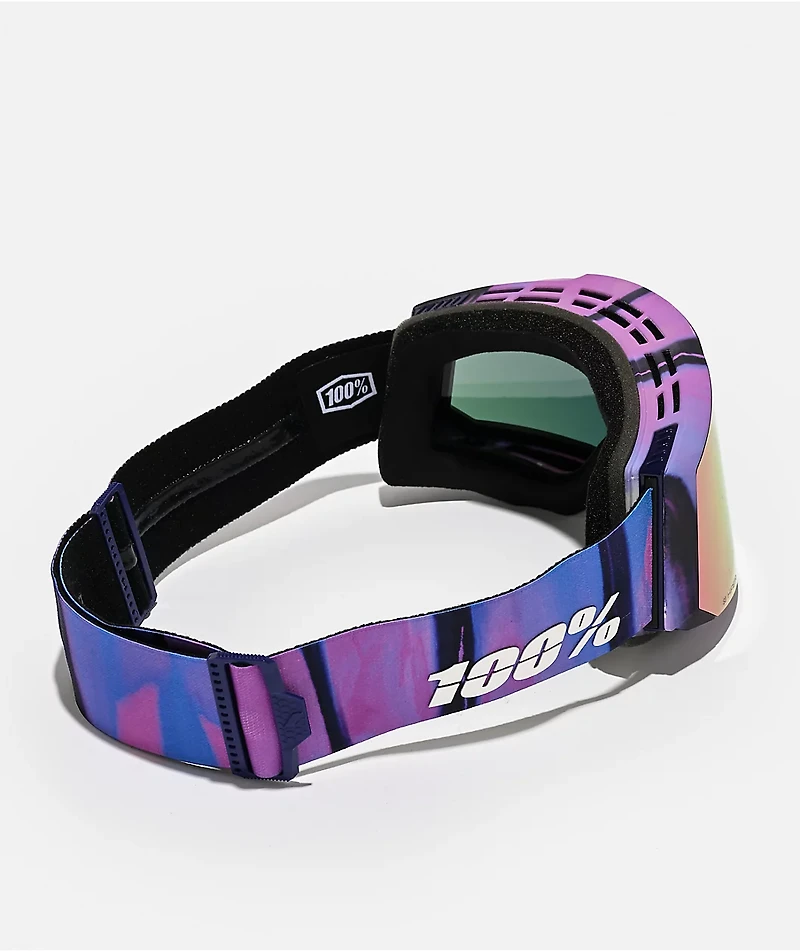 100% Snowcraft S Zoi Ink & HiPER Mirror Purple Snowboard Goggles