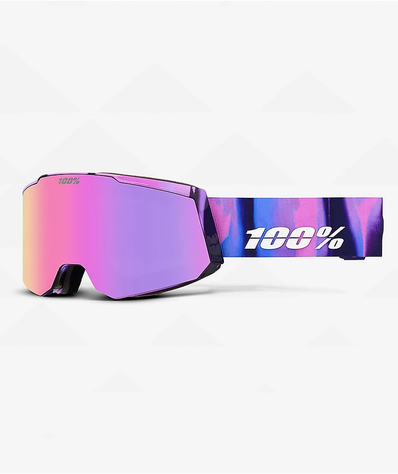 100% Snowcraft S Zoi Ink & HiPER Mirror Purple Snowboard Goggles