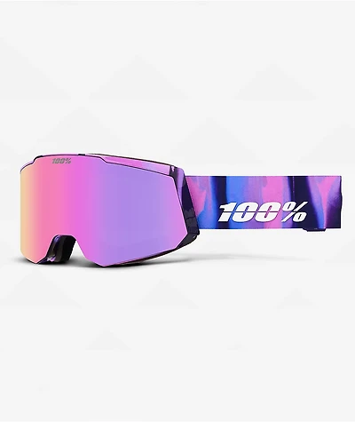 100% Snowcraft S Zoi Ink & HiPER Mirror Purple Snowboard Goggles