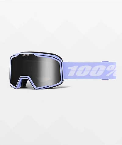 100% Valnor® Powder Blue & Mirror Dark Smoke Snowboard Goggles