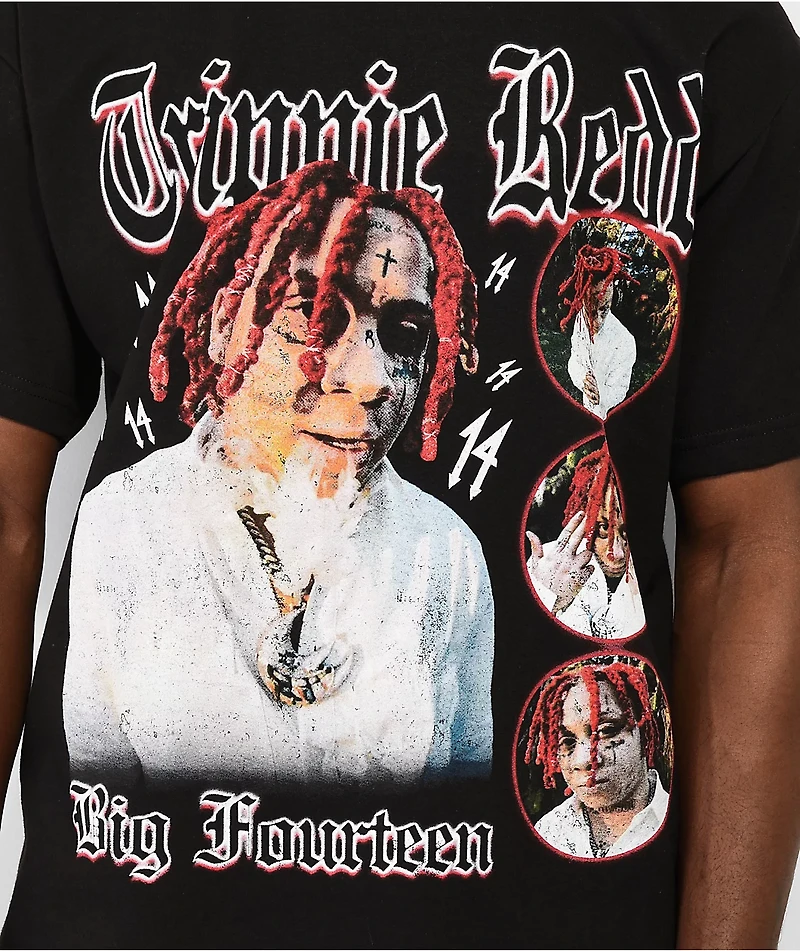 1400 by Trippie Redd Big Fourteen Black T-Shirt