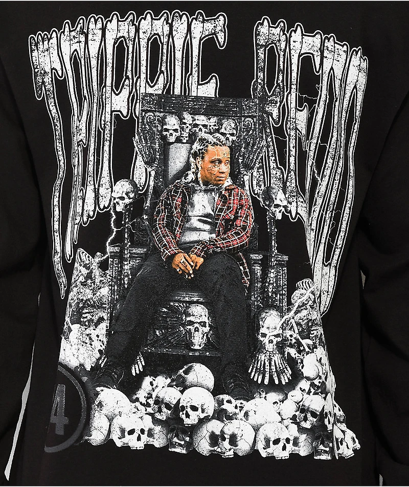 1400 by Trippie Redd Skulls Black Long Sleeve T-Shirt