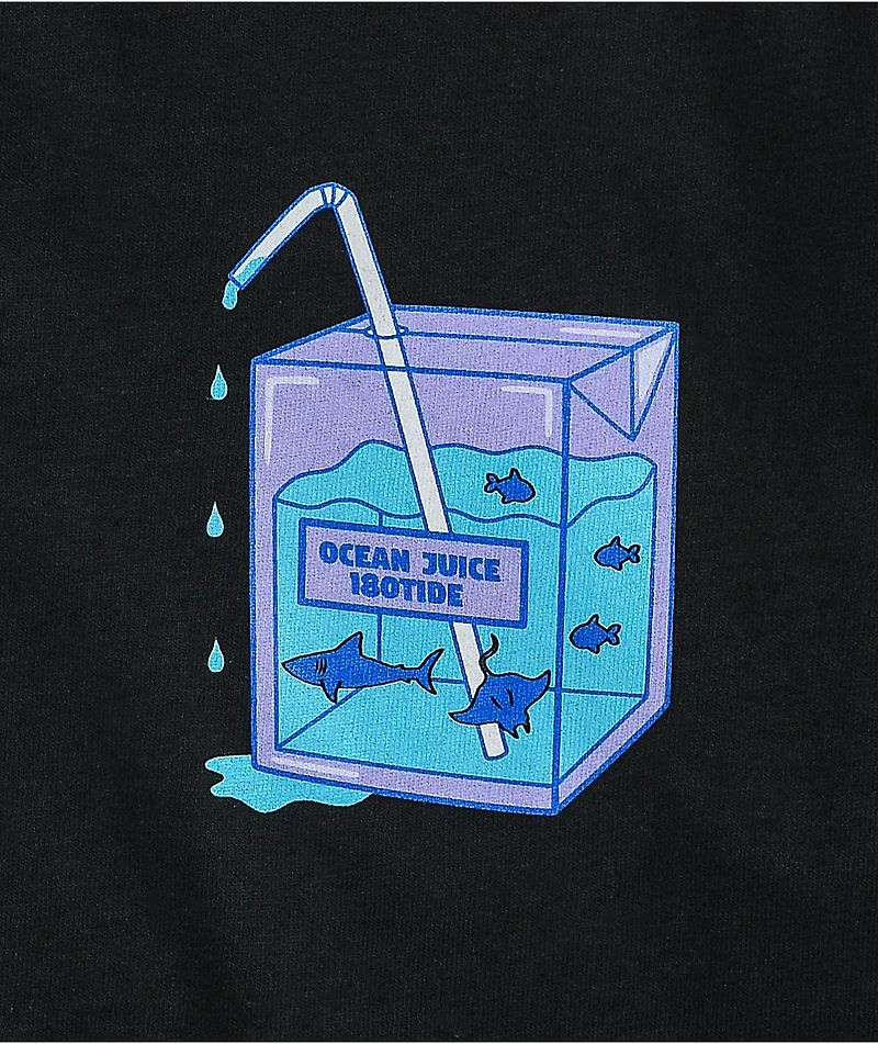 180TIDE Ocean Juice Box Black T-Shirt