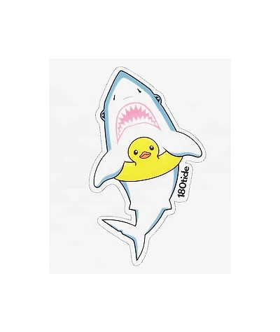 180TIDE Shark Rubber Duck White Sticker