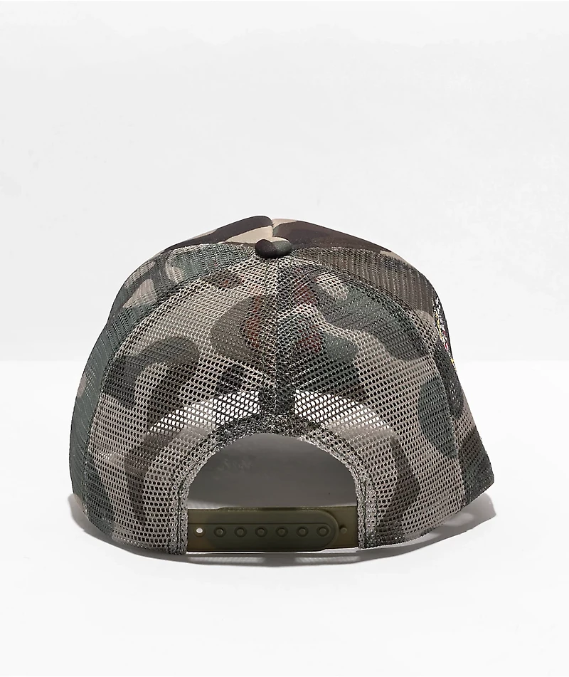 26 Red Astro Cat Camo Trucker Hat