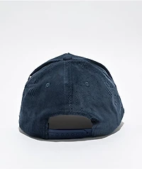 26 Red Black Cat Corduroy Blue & Cream Snapback Hat