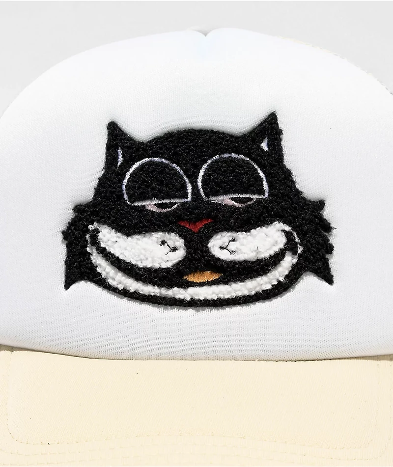 26 Red Black Cat Cream Trucker Hat
