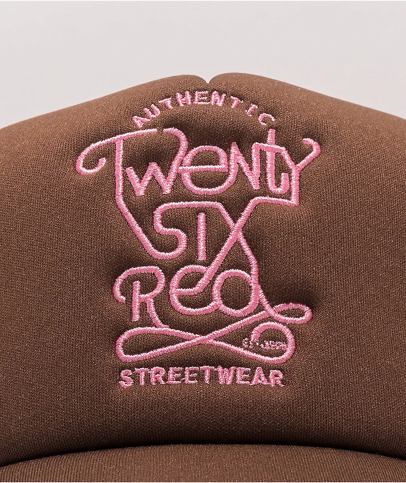 26 Red Est. 1990 Brown Trucker Hat