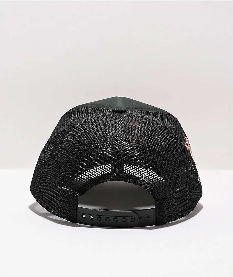 26 Red Graffiti Cat Black Trucker Hat