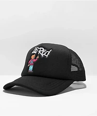 26 Red Graffiti Cat Black Trucker Hat