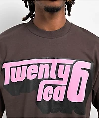 26 Red Retro Puff Brown T-Shirt