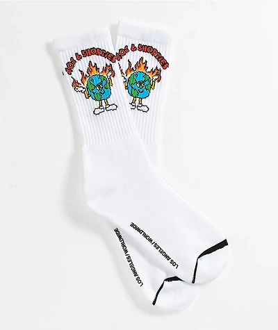 40s & Shorties Alright White Crew Socks