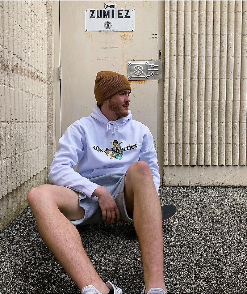 40s & Shorties Angel Logo White Hoodie