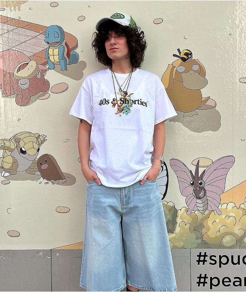 40s & Shorties Angel Logo White T-Shirt