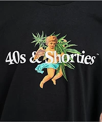 40s & Shorties Angel Plant Black T-Shirt