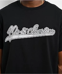 40s & Shorties Athletic Logo Black T-Shirt
