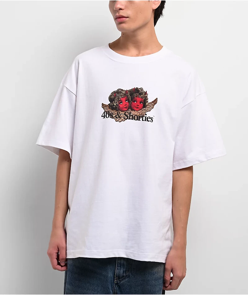 40s & Shorties Bad & Good White T-Shirt
