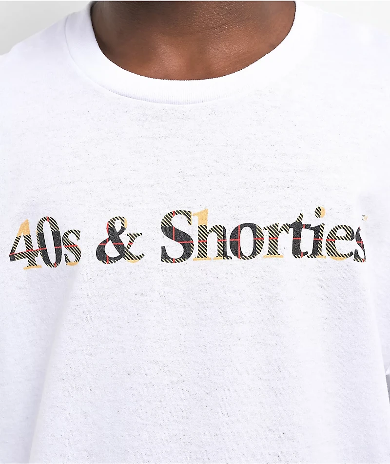 40s & Shorties Big Ben Text Logo White T-Shirt