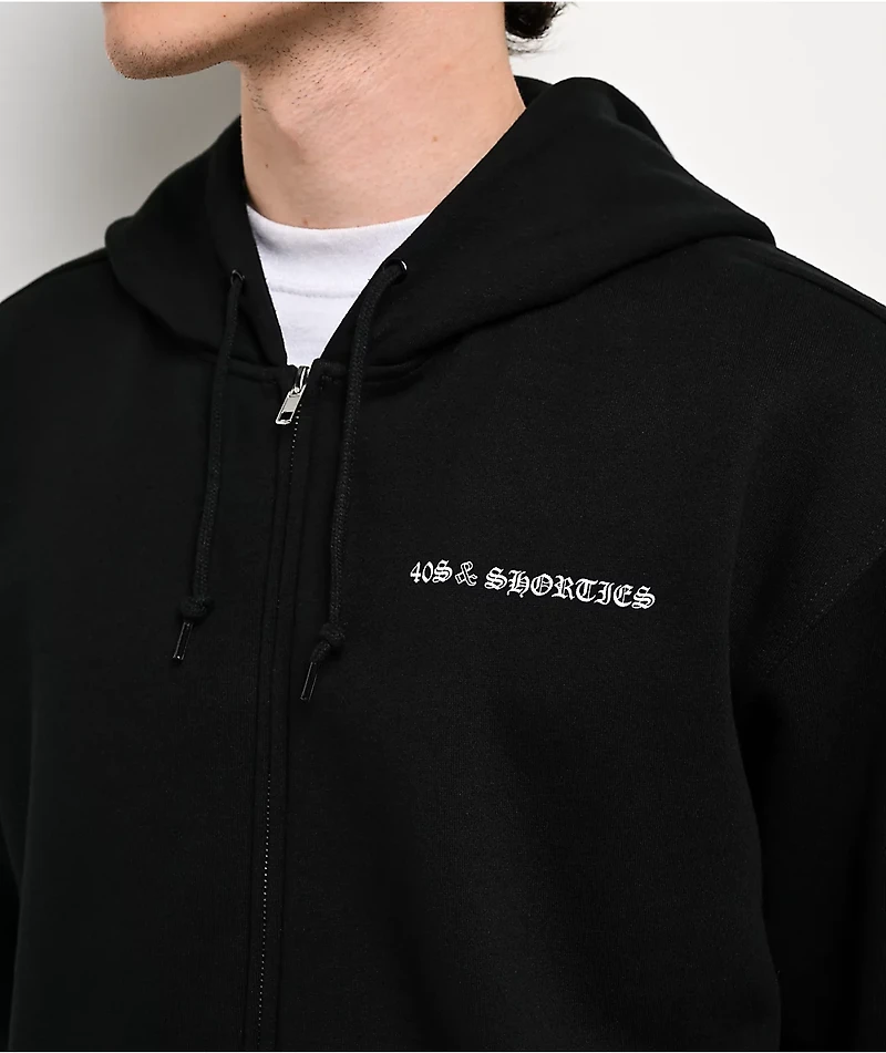 40s & Shorties Born Sinner Black Zip Hoodie