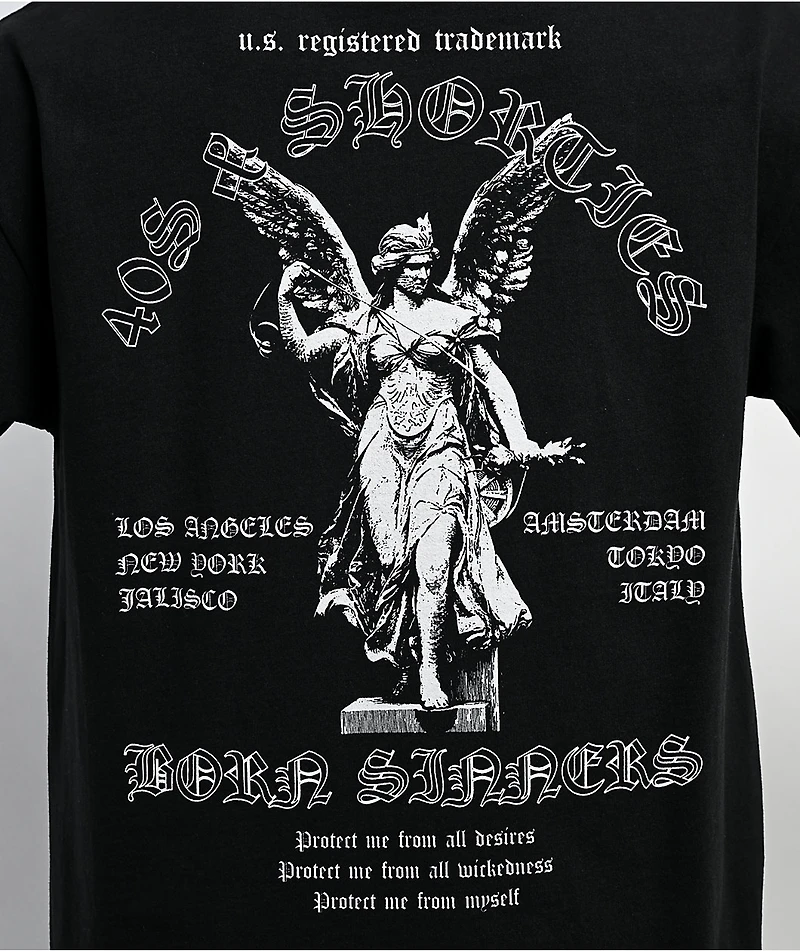 40s & Shorties Born Sinner Black Zip Hoodie