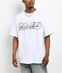 40s & Shorties Collegiate Script White T-Shirt