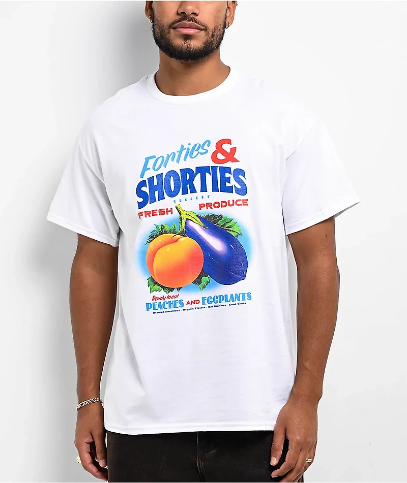 40s & Shorties Fresh Produce White T-Shirt