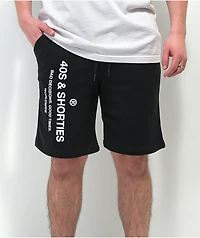 40s & Shorties General Logo Black White Sweat Shorts