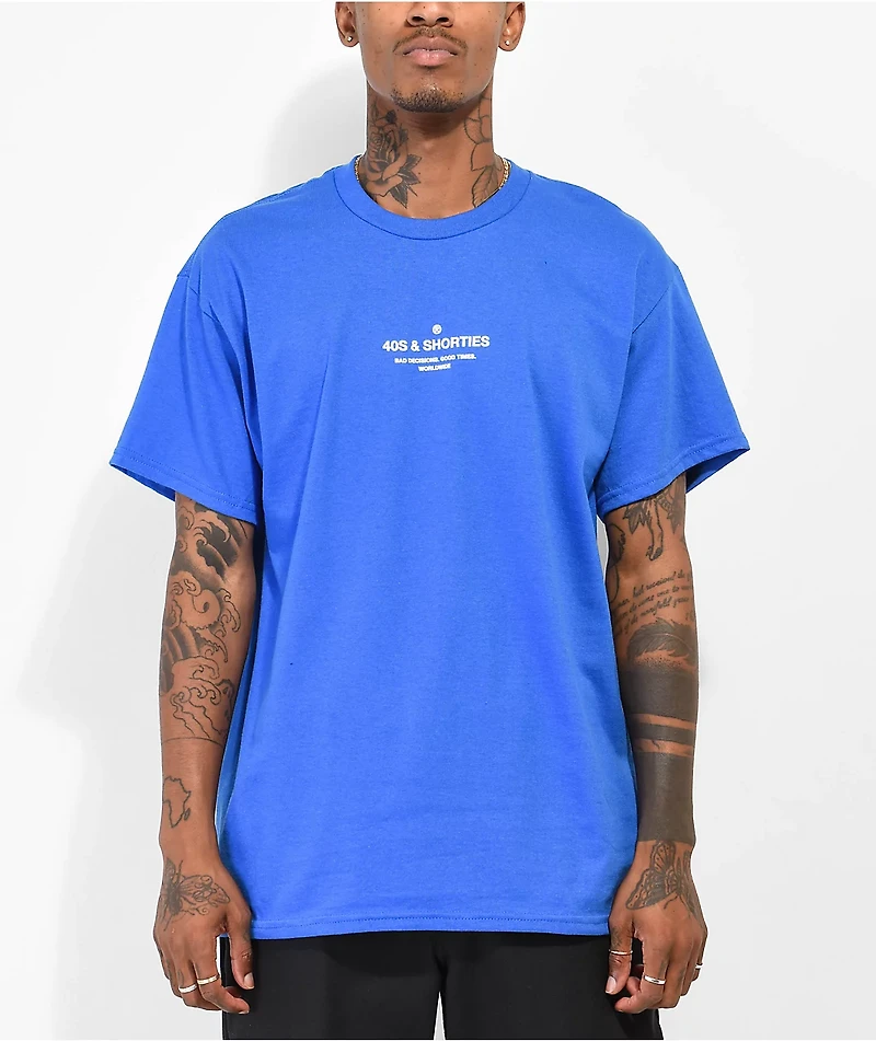 40s & Shorties General Logo Royal Blue T-Shirt