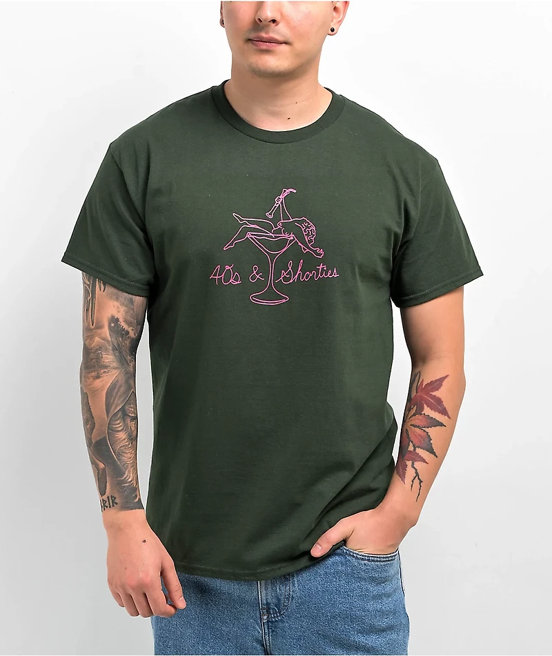 40s & Shorties Laid Back Dark Green T-Shirt