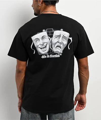 40s & Shorties Laugh Now Cry Later Black T-Shirt