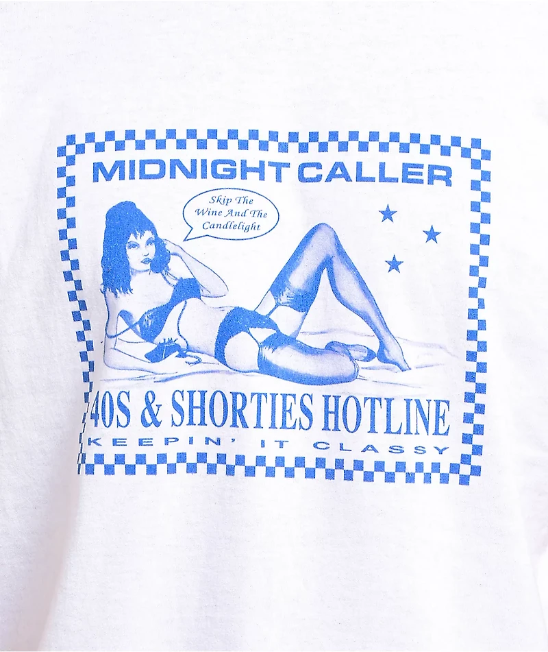 40s & Shorties Midnight Caller White T-Shirt