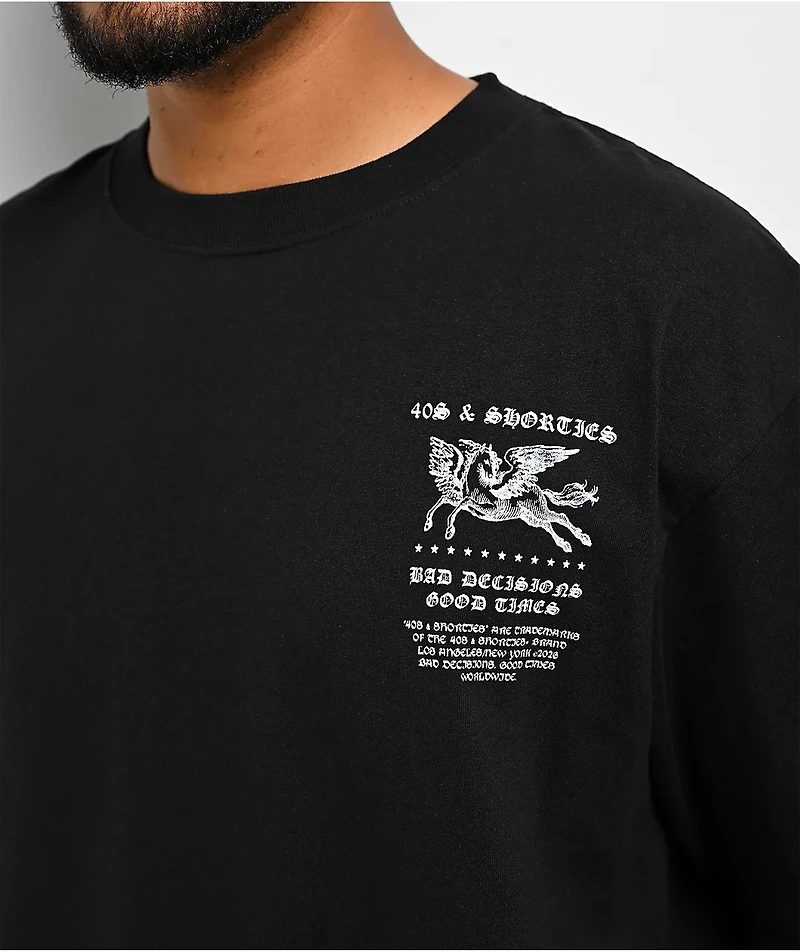40s & Shorties Pegasus Black T-Shirt