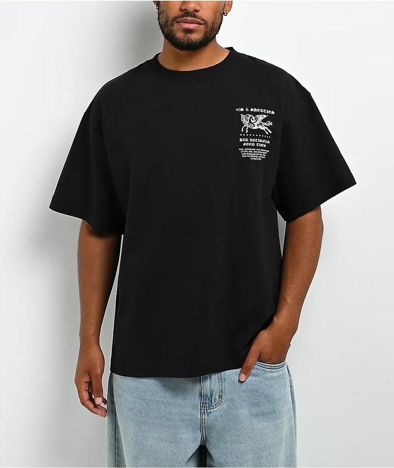 40s & Shorties Pegasus Black T-Shirt