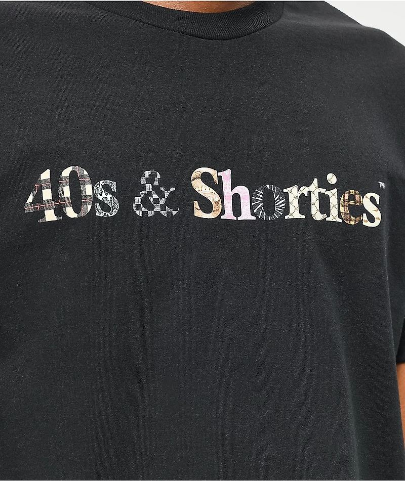 40s & Shorties Plaid Logo Black T-Shirt