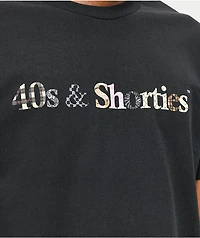 40s & Shorties Plaid Logo Black T-Shirt