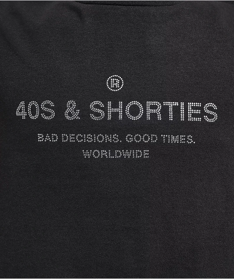 40s & Shorties Remix Rhinestone Black T-Shirt
