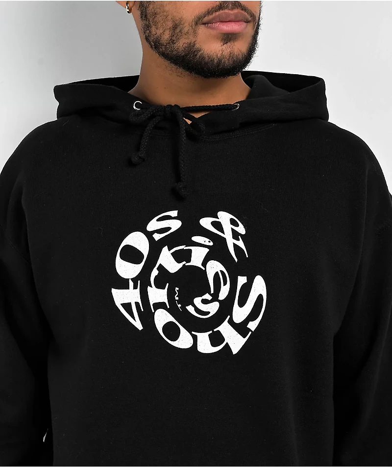40s & Shorties Spiral Text Black Hoodie