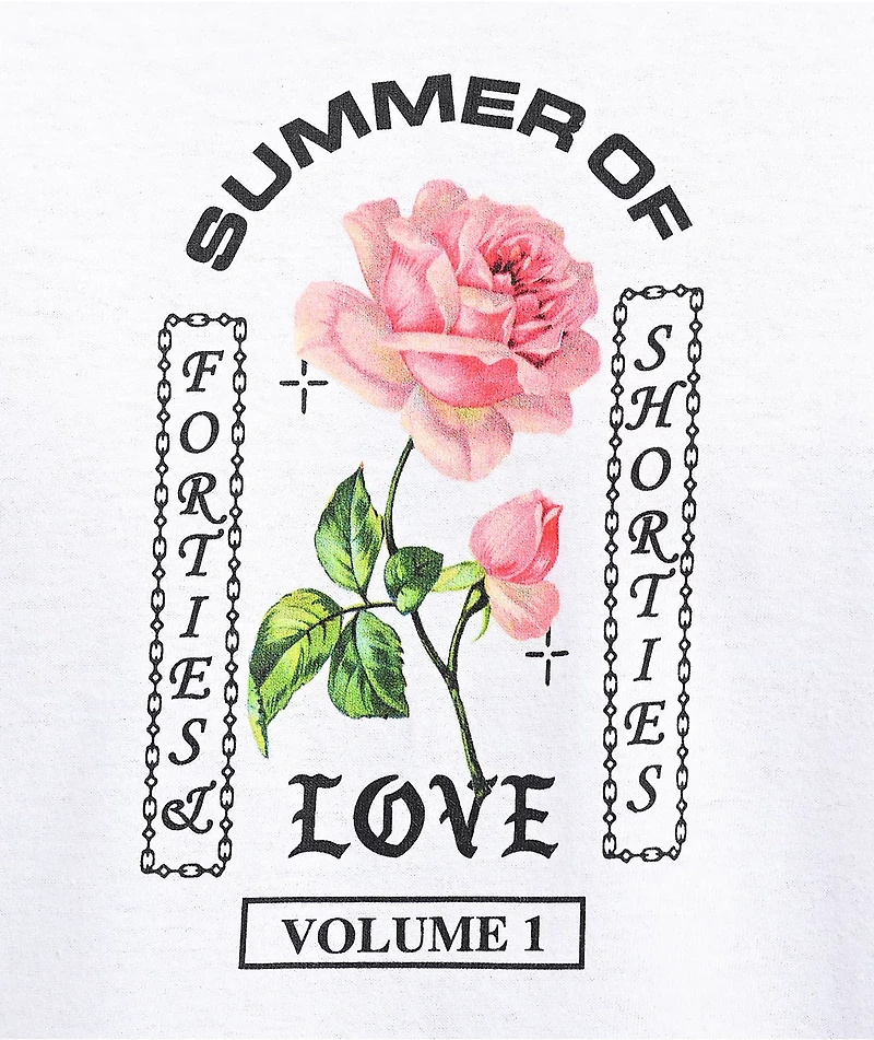 40s & Shorties Summer Love White T-Shirt
