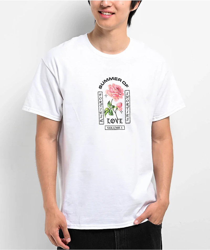 40s & Shorties Summer Love White T-Shirt